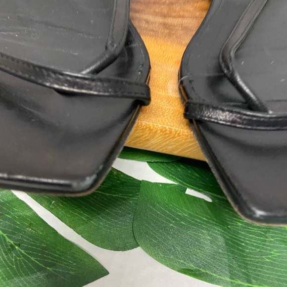 Aeyde Black Leather Ella Toe Post Sandals Sz:37 - Picture 8 of 8